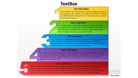 Strategy Diagram One To Five Steps Sales Diagram