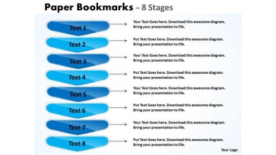 Strategy Diagram Paper Bookmarks 8 Stages Marketing Diagram