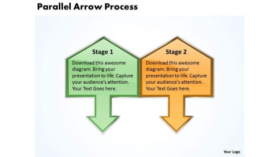 Strategy Diagram Parallel Arrow Process 2 Business Cycle Diagram