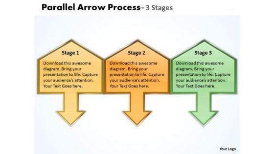 Strategy Diagram Parallel Arrow Process Business Cycle Diagram