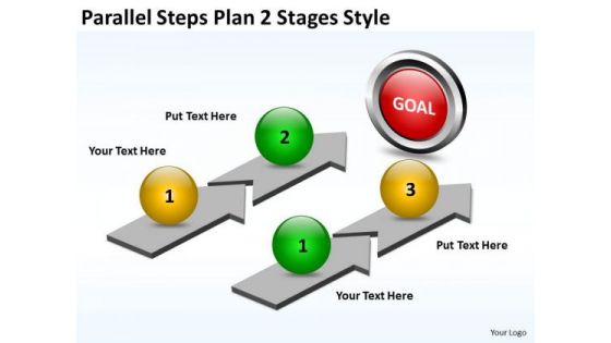 Strategy Diagram Parallel Steps Plan 2 Stages Style Business Cycle Diagram