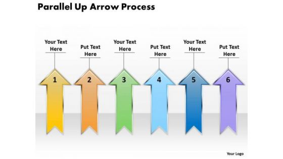 Strategy Diagram Parallel Up Arrow Process Business Diagram