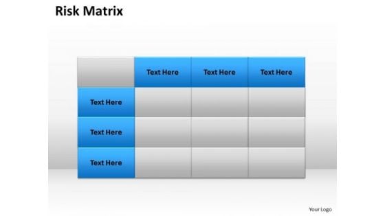 Strategy Diagram Risk Matrix Miniature Marketing Diagram