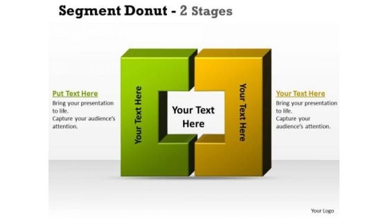 Strategy Diagram Segment Donut 2 Stages Consulting Diagram