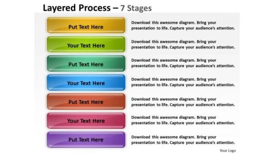 Strategy Diagram Seven Staged Layered Diagram Consulting Diagram