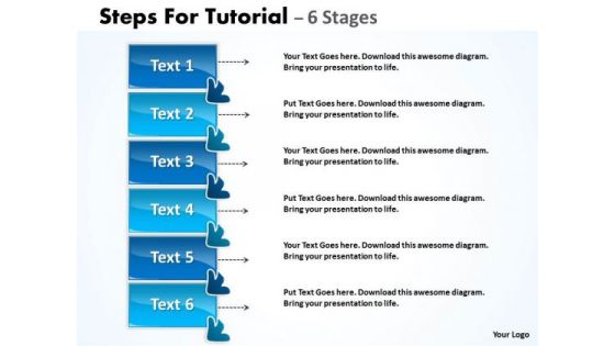 Strategy Diagram Steps For Tutorial 6 Stages Sales Diagram
