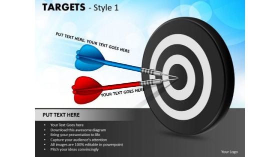 Strategy Diagram Targets Style 1 Sales Diagram