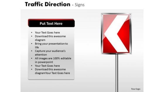 Strategy Diagram Traffic Direction Signs Business Diagram