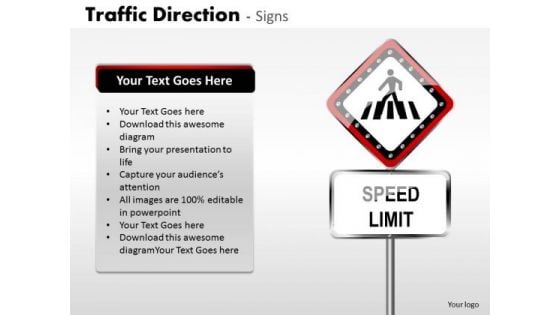 Strategy Diagram Traffic Direction Signs Business Finance Strategy Development