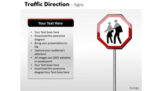 Strategy Diagram Traffic Direction Signs Strategic Management