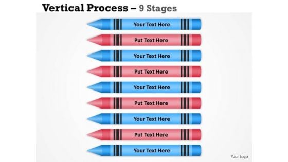 Strategy Diagram Vertical Process 9 Series Consulting Diagram