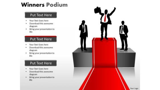 Strategy Diagram Winners Podium Business Framework Model