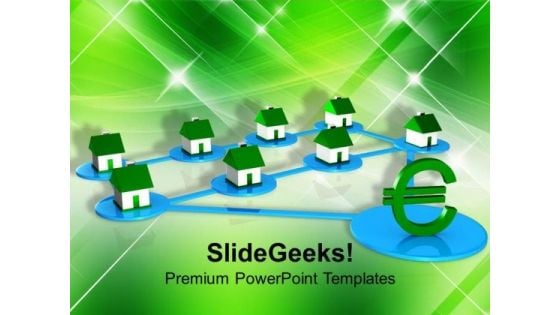 Strategy Houses Aligned To Reach Euro PowerPoint Templates Ppt Background For Slides 1112