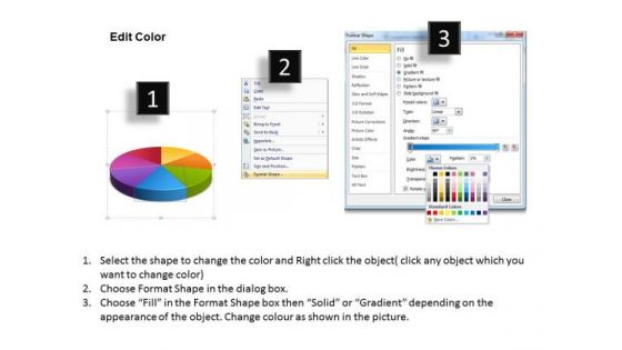 Strategy PowerPoint Template 7 Ps Multicolored Pie Chart For Marketing Ppt Slides