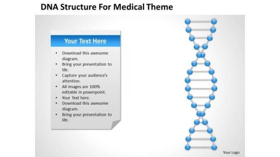 Strategy PowerPoint Template Dna Structre For Medical Theme Ppt Slides