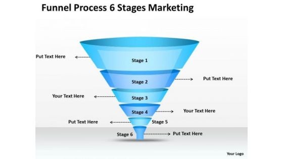 Strategy PowerPoint Template Funnel Process 6 Stages Marketing Ppt Slides