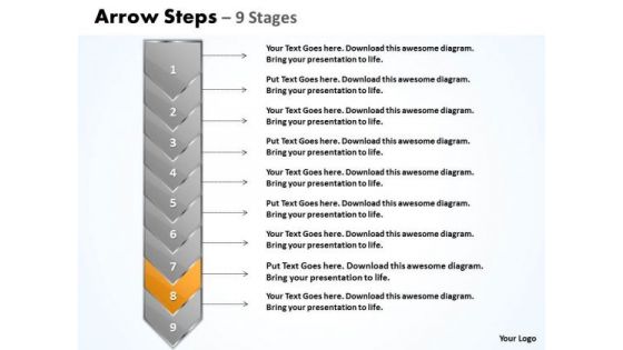Strategy PowerPoint Template Green And Orange Arrow 9 Stages Business Plan Image Strategy PowerPoint Template Green And Orange Arrow 9 Stages Business Plan Image