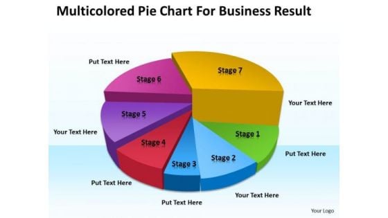 Strategy PowerPoint Template Multicolored Pie Chart For Business Result Ppt Templates