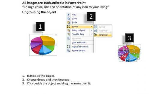 Strategy PowerPoint Template Multicolored Pie Chart For Business Result Ppt Templates