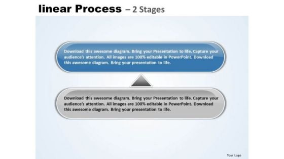 Strategy PowerPoint Template Non Linear Ideas Process 2 Stage Image