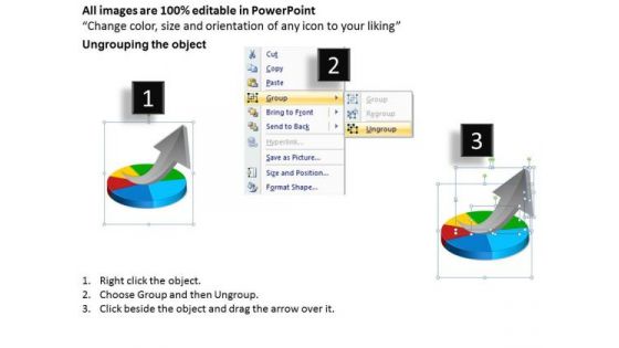 Strategy PowerPoint Template Pie Chart For Business Growth Display Ppt Slides