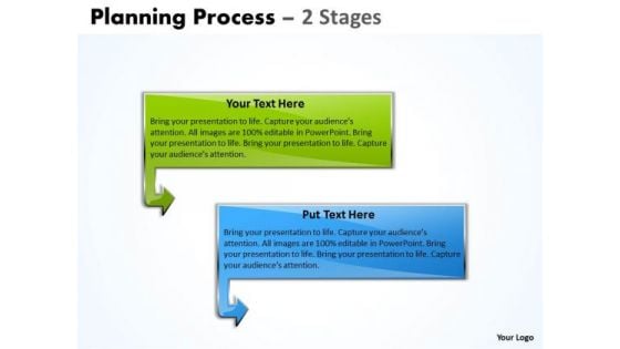 Strategy PowerPoint Template Planning Process Of 2 Stages Graphic