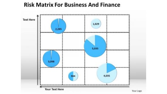 Strategy PowerPoint Template Risk Matrix For Business And Finance Ppt Slides
