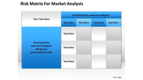 Strategy PowerPoint Template Risk Matrix For Market Analysis Ppt Slides