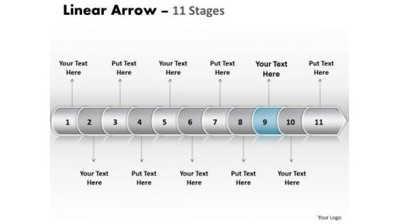 Strategy Ppt Background Linear Arrow 11 Stages Business PowerPoint 10 Design