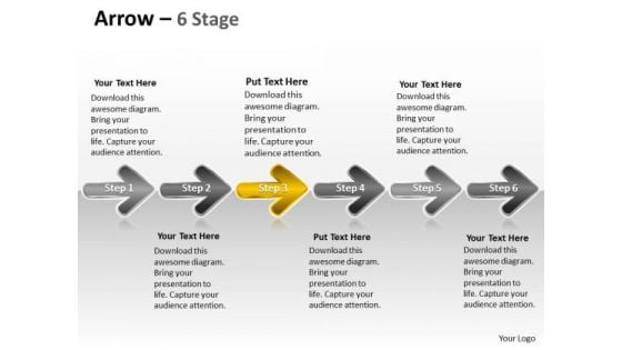 Strategy Ppt Linear Abstraction By 6 Arrows Time Management PowerPoint 4 Image