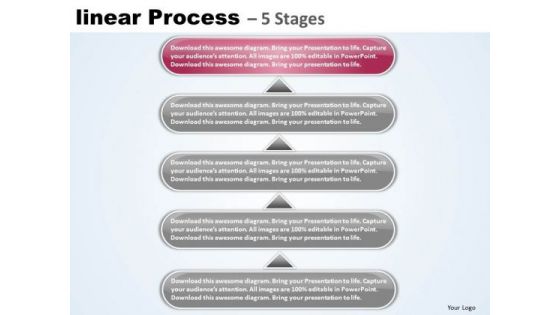 Strategy Ppt Template Linear Process 5 Stages Communication Skills PowerPoint 6 Image