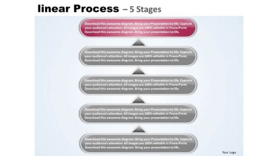 Strategy Ppt Template Linear Process 5 Stages Communication Skills PowerPoint 6 Image