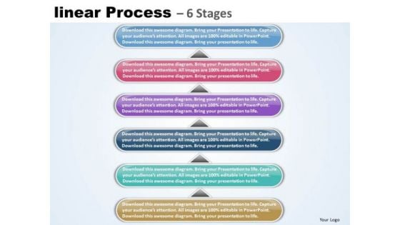 Strategy Ppt Template Linear Process 6 Stages Communication Skills PowerPoint 1 Image