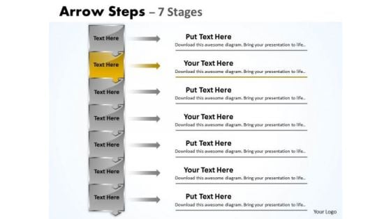 Strategy Ppt Template Plumb Arrow Steps 7 Stages Project Management PowerPoint 3 Image