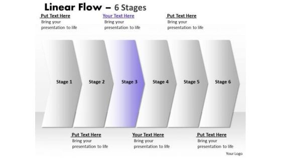 Strategy Ppt Template Straight Demonstration Of 6 Stages Business Plan PowerPoint 4 Graphic