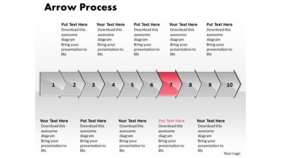 Strategy Ppt Theme Arrow Process 10 Power Point Stages Communication Skills PowerPoint 8 Image