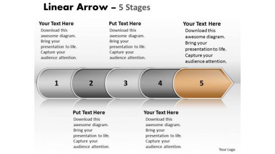 Strategy Ppt Theme Linear Arrow 5 State Diagram Business Plan PowerPoint 6 Graphic