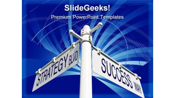 Strategy Success Business PowerPoint Template 0610