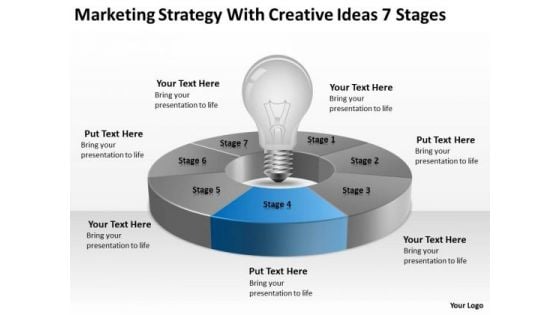 Strategy With Creative Ideas 7 Stages Business Executive Summary PowerPoint Templates