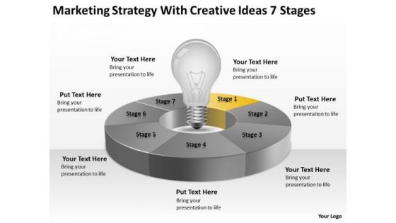 Strategy With Creative Ideas 7 Stages Ppt Business Continuity Plan Template PowerPoint Templates