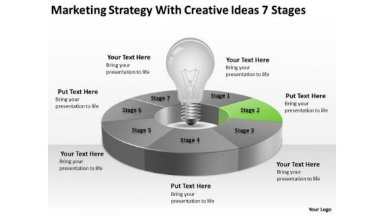 Strategy With Creative Ideas 7 Stages Ppt Small Business Plan Template PowerPoint Templates