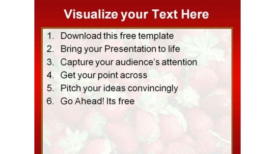 Red Strawberries PowerPoint Template