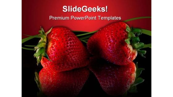 Strawberries Food PowerPoint Backgrounds And Templates 0111