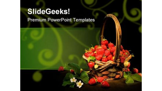 Strawberry Basket Food PowerPoint Templates And PowerPoint Backgrounds 0211