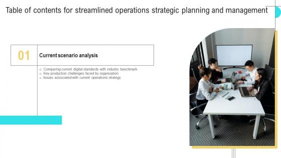 Streamlined Operations Strategic Planning And Management Table Of Contents Guidelines Pdf