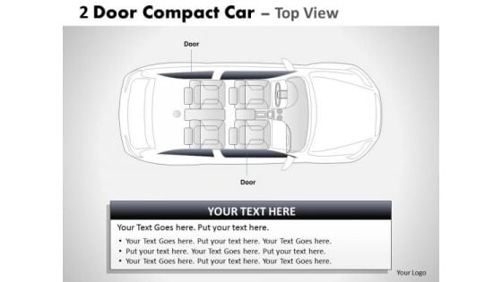 Street 2 Door Gray Car Top PowerPoint Slides And Ppt Diagram Templates