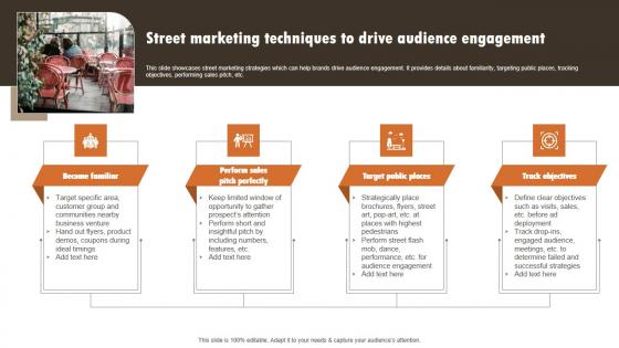 Street Marketing Techniques To Drive Audience Experiential Marketing Technique Slides PDF