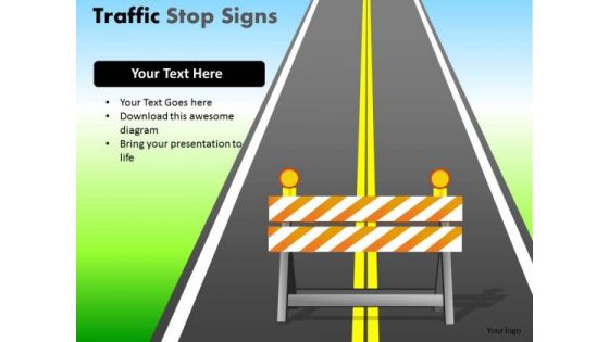 Striped Traffic Stop PowerPoint Slides And Ppt Diagram Templates
