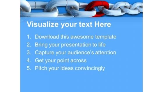 Strong Link Chain Business PowerPoint Templates And PowerPoint Themes 0512
