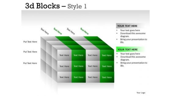 Structure 3d Blocks 1 PowerPoint Slides And Ppt Diagram Templates